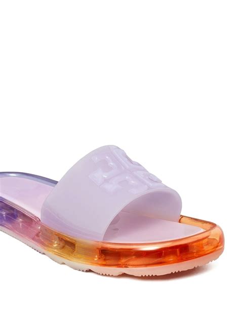 tory burch bubble jelly slides.